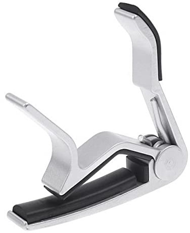 TOYANDONA Metall-kapodaster Verstellbar Mit Einhand-trigger Für Akustische Und Elektrische Gitarren Silberner Langlebiger Gitarren-clamp Für Schnelles Stimmen Und Tonhöhenänderung
