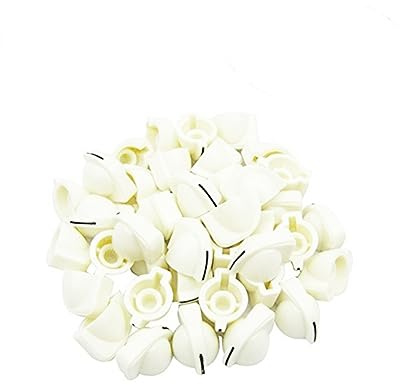 UPKOCH Lot de Boutons de Potentiomètre pour Guitare Basse Effet Plastique Blanc