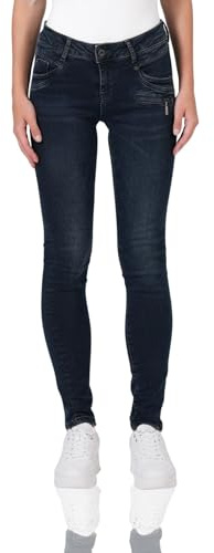 M.O.D Damen Skinny Fit Jeans Suzy – Slim Fit Hose, Stretch Denim, Figurbetont, Slip Blue Black, Modern & Bequem