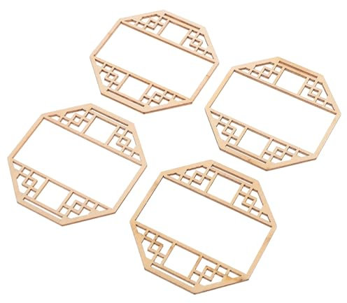 Zerodeko Materiales De Construcción En Miniatura De Estilo Chino para Mesa De Arena Muebles De Casa En Miniatura 4 Piezas Puertas En Miniatura
