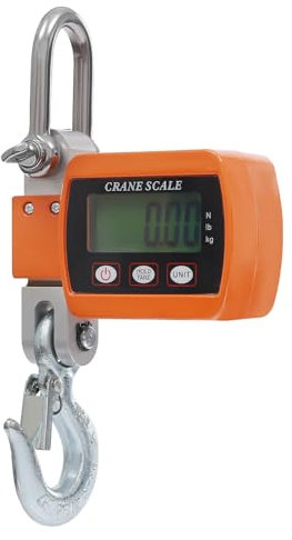 Digitale Hängewaage, 500KG Elektronische Kranwaage, Industrie Hängende Waage mit präzisem Sensor, Zugwaage Wildwaage Digital für Jagd, Bauernhof, Fabrik (Orange)