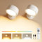 FULEN Applique Murale, Lampes Murales LED avec 18 Modes de Couleur, Batterie 8000mAh, Dimmable, Commande Tactile et Télécommande, Applique LED Sans Fil pour Chambre et Salon, Blanc-2 Pièces