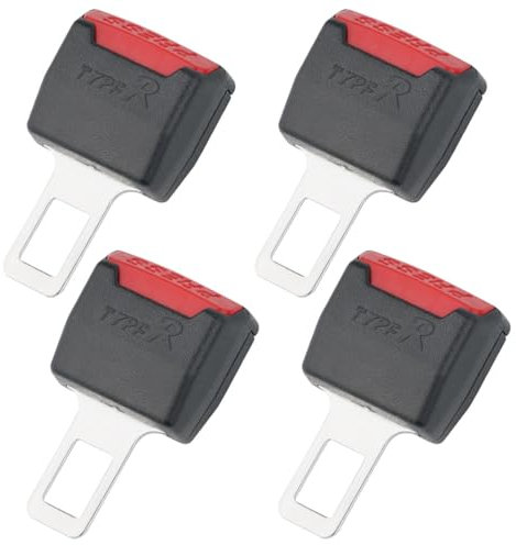 MIRKUZI Cinture di sicurezza per auto,4 Attacchi Gancio Cintura Sicurezza Ricambi Auto Compatibile con il 99% delle auto