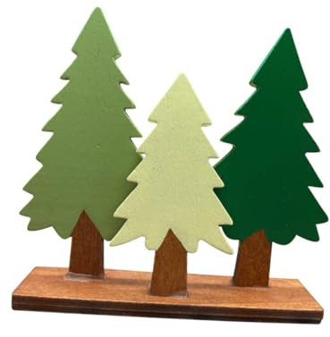 Cabilock 3 Pièces Sapin de Noel en Bois Figurine Mini Sapin de Noel Usine brindille tiges Sapin de Noel Artificiel Sapin Noel Artificiel Faux Arbre en Bois Accessoire de Noël Faux pin Green