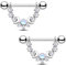CM Crareesi Mania Mondphasen Brustwarzenpiercing Gold Nippelpiercing Silber Nippel Piercing Chirurgenstahl mit Opal für Frauen Männer