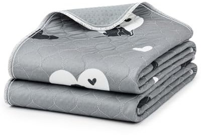 lionto Wiederverwendbare Welpenunterlagen 2er-Set, 91x86 cm, bis 60°C waschbar, super saugfähig für Stubenreinheit, rutschfeste Trainingspads für ältere Hunde, 4-lagig, umweltfreundlich, grau