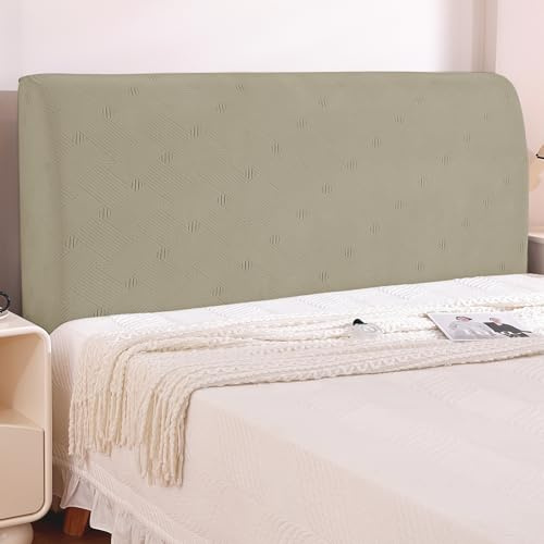 Ystyle Stretch Staubdicht Bettkopfteil Bezug, 200CM, Khaki | Weicher Headboard Cover, Abnehmbarer Kopfteil Bezug, Kratzfester Überzug Bett Betthusse Kopfteil für Schlafzimmer