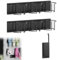 Magnetic Cup Storage Rack, Water Bottle Organizer for Stanley 2 Pack Magnetic Cup Holder for Fridge with Hooks Tumbler Holder Organizer for Kitchen Organizer Refrigerator