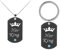 Jpltlvy Ensemble de porte-clés pour couple « His Queen Her King » - Cadeau idéal pour les couples