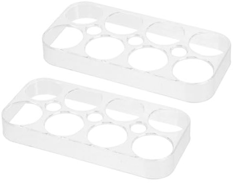 GARIOUANS Set 2 Pezzi Portauova Frigorifero 8 Griglie Protezione Uova Organizer Contenitore Conservazione Freschezza Per Congelatore Camper Cucina Picnic