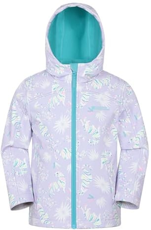 Mountain Warehouse Exodus Kids Hooded Softshell Jacket Off White (05) 2-3y