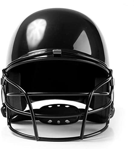 RASTKY Youth Adult Baseball Softball Helmet with Face Guard High-impact Dual-density Pads for Games and Training Black ABS+EVA Size: 31 * 21 * 21cm