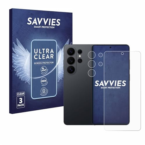 Savvies Schutzfolie für Samsung Galaxy S26 Ultra | (Display+Kamera) 6 Stück Transparenter Displayschutz Made in Germany Ultra-Klar Displayschutz-Folie