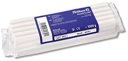Pelikan 601393 - Knete Plastilin, 1 kg, weiß