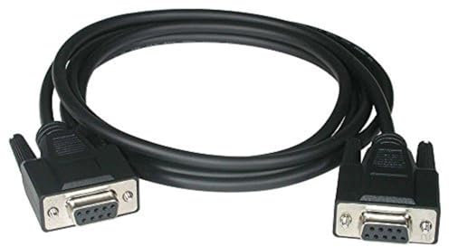 C2G 3M DB9-Buchse zu DB9-Buchse Nullmodem-Verlängerungskabel fàur serielle Computeranschlàusse, schwarz