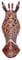 WoUnru Maske Giraffe 50 cm, Holz-Maske aus Bali, Wandmaske