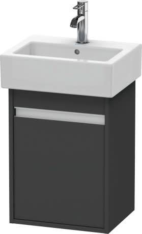 Duravit Waschtischunterschrank wandhängend Ketho 320x400x550mm 1 Tür, TA li., f.070445, graphit matt