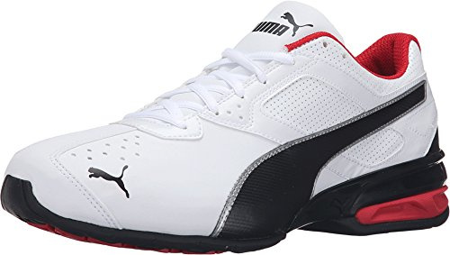 PUMA Men's Tazon 6 FM Cross Training Shoes, White-Black-Silver, 9.5