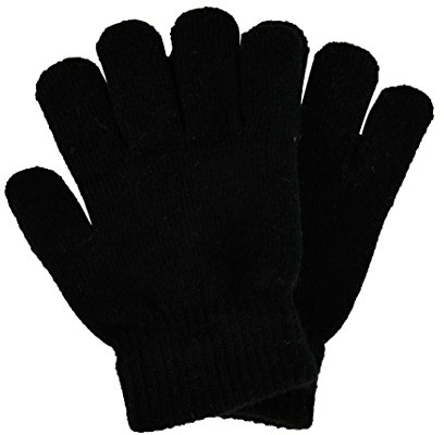 Döll Unisex Fingerhandschuhe Strick Handschuhe, Schwarz (Caviar 1010), 4 (Herstellergröße: 4)