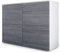 Vladon Sideboard Rova, Made in Germany, Kommode mit 4 Türen, Weiß matt/Avola-Anthrazit (92 x 72 x 35 cm)