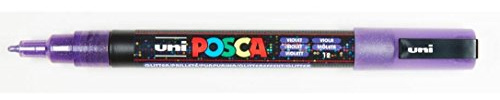 Posca Acrylic Paint Marker, PC-3M Fine tip, Glitter Violet (PX197996000)