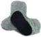 Things2KeepUWarm Snuggles Furry Microwave slippers size 4-7 ladies Heated Foot Warmers (Light Grey)