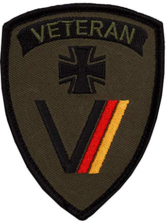 Café Viereck ® Bundeswehr Veteran Patch Gestickt mit Klett - 7 cm x 9 cm