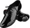 Männer Tanzschuhe Latin Schuhe Männlich PU Leder Latin Dance Schuhe Schwarz(42)