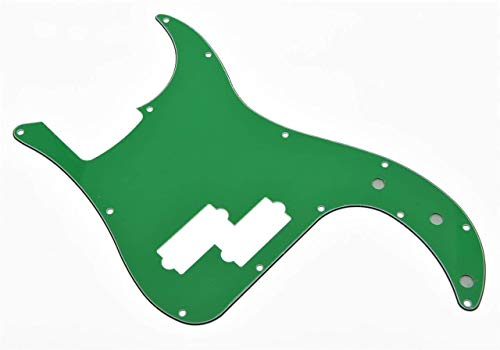 Dopro 13 Loch Präzision Bass Pickguard PB P Bass Kratzplatte für USA/Mexican FD Precision Bass Green 3-lagig