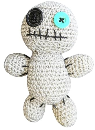 Handgefertigte Voodoo-Puppe Zwoopi Grau 15 cm Mini Stoffpuppe | Unikat, Personalisierbar, Handmade Geschenkidee
