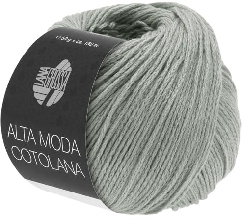 LANA GROSSA Alta Moda Cotolana | Edles Kettengarn aus 45% Schurwolle (Merino superwash), 45% Pima Baumwolle & 10% Polyamid| 50g Wolle zum Stricken & Häkeln | 150m Garn FB 9