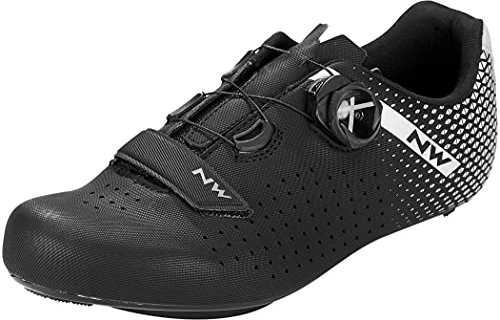 Northwave Core Plus 2 Wide Rennradschuhe, Fahrradschuhe, Radschuhe, Schwarz 47
