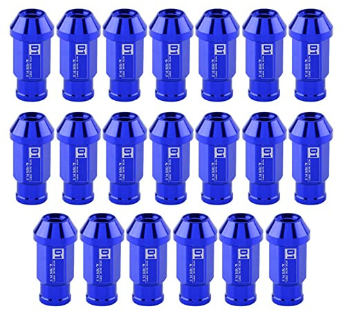 20 Stück Schraube, Autoreifen Schraube Rennrad Aluminium Mutter M12X1.5(Blau)