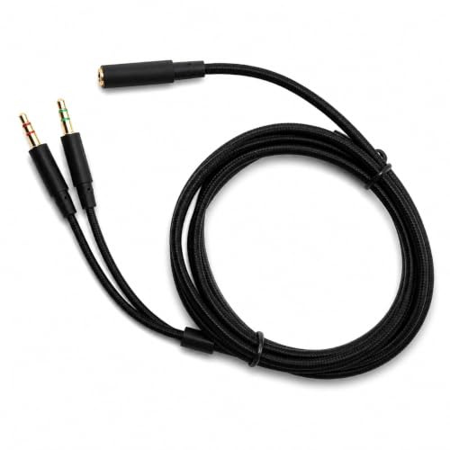 ciciglow Audio-Verlängerungskabel, 2-Zoll-1-Adapter-Kopfhörer-Audiokabel 2M-Audiokabel Passend für Cloud Stinger/Cloud Mix/Cloud Alpha