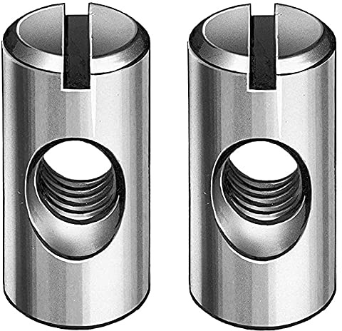 HMH-Shop Bettschraube sechskant M6x50mm / M6x60mm / M6x70mm / M6x100mm Möbelschraube Quermutter M6 (2, Quermutter M8)