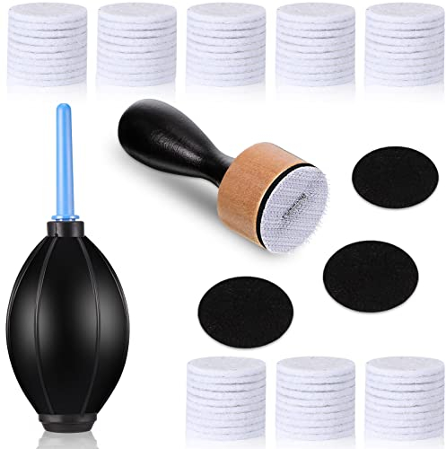 54 Pieces Alcohol Ink Blower Applicator Tool Set, Include Round Blending Tool Ranger Mini Blending Tool Air Blower Mini Ink Blower Felts Replacement Foams for Card Making Embossing Painting Rendering