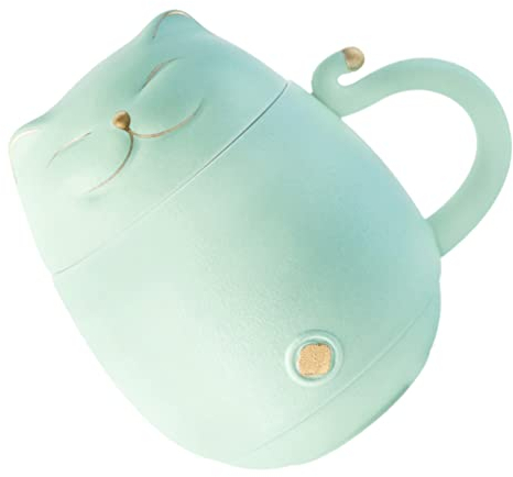 BESPORTBLE Katze Becher Tasse Keramik Teetasse Porzellan Glückskatze Becher Milchbecher Kaffeebecher Wasserbecher Teebecher Kakao Cappuccino Latte Becher für Valentinstag Geburtstag