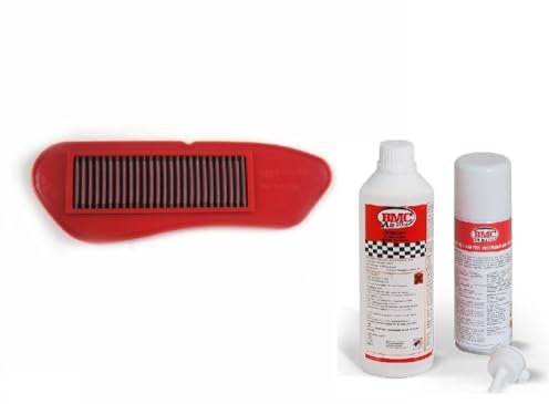 BMC Filtre à air sport + kit de nettoyage compatible avec Yamaha X-Max 125 SEE6 année de construction 2018