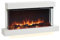 CrownFlame Elektrokamin Achilles | Elektrischer Wandkamin mit 3D-Flammeneffekt | Heizung 1500W, LED-Beleuchtung, WiFi, App-Steuerung, Knister-Sound, Fernbedienung, Timer & Thermostat | Schwarz