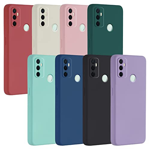 SWEIMEN Hülle für Oppo A53 /A32 /A53S 4G/A33 2020 4G, Silikon Weiche Ultradünn Handyhülle Matt Stoßfest Anti-Tropfen Schutzhülle[Rot +Weiß+Rosa+MatchaGrün+Himmelblau+ Blau+Schwarz+Lila]