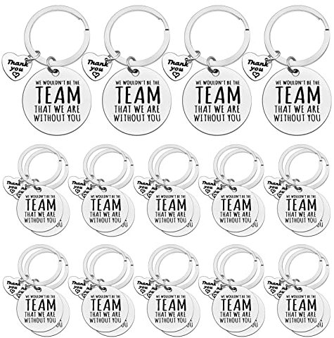 Ximalun 24 Pcs Boss Colleague Gifts Keyring We Wouldn't be The Team That We are Without You Keyring Thank You Gifts for Boss Manager Supervisor Colleagues Employee Coach Team Member