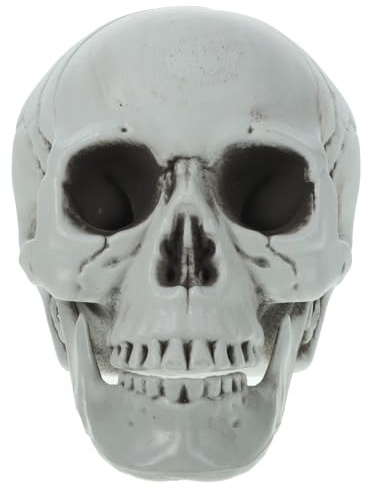 Warmhm Menschlicher Schädel Realistische Lebensgroße Halloween-Requisite Menschliche Schädelstatue Dekorative -Kopfdekoration Für Zuhause Geisterhaus Im Freien Stil 2
