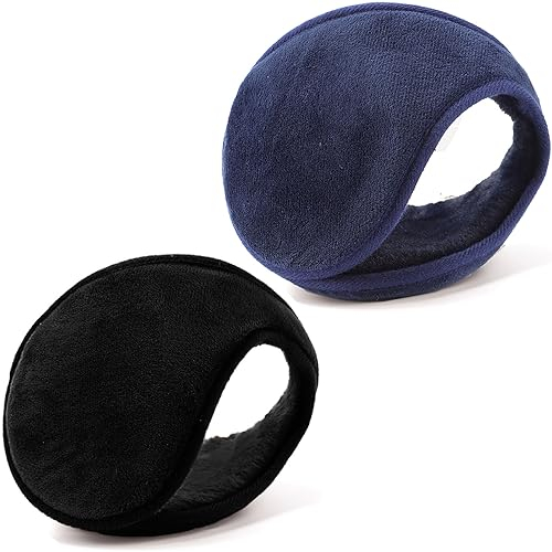 YQXCC Ohrwärmer 2 Stücke für Männer & Frauen Klassische Fleece Unisex Winter warme Ohrenschützer