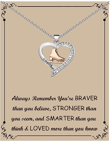 Ice Skate Necklace Figure Skating Necklace Gifts Ice Skating Gifts Figure Skater Gifts Ice Skating Necklace Skate Lover Gifts (skate shoe necklace)