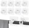 10 Pièces Support Tringle Rideaux Sans Percage,Supports de Tringle Auto Adhésifs Transparent,Support AméLioré Rideaux,Sans Percage Support Crochets pour la Maison, la Salle de Bain