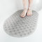HITSLAM Oval Badewannenmatte rutschfest, 68 x 38 cm Antirutschmatte für Badewanne, Maschinenwaschbar Duschmatte rutschfest mit Saugnäpfen, BPA frei Badematte Schimmelresistent, Grau