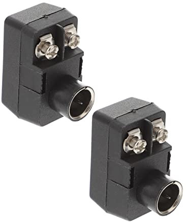 MERRYHAPY Adapter 75–300 Ohm, Kabelverbinder, F-Typ, Balun-Stecker, Konverterriemen, Bolzen, Charm, 75–300 Ohm, passender Stecker, Kunststoff, verdrahtet, männlich, 2 Stück, 588N0003F34TPWW5VPITSU