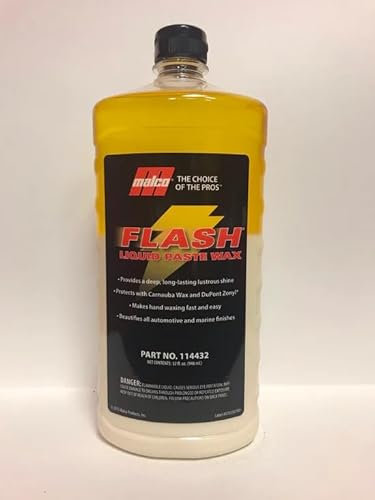 MALCO FLASH WAX CERA DI CARNAUBA RAPIDA PER AUTO PROFESSIONALE 946 ml POLISH