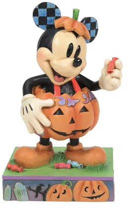 Enesco Disney Traditions by Jim Shore Halloween-Kostümfigur Micky Maus im Kürbis, 15 cm, mehrfarbig