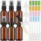 6 Pièces Flacon Spray Vide, 30ml Vaporisateur Vide en Verre avec Entonnoir et Goutteurs, Rechargeable Bouteille Spray pour Huiles Essentielles, Aromathérapie, Parfums, Voyage